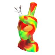 Bong din silicon cu cap de extraterestru Rasta 20cm