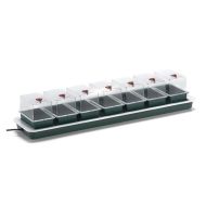 Stație de creștere a răsadurilor alungite Garland Super 7 Windowsilt, cu încălzire