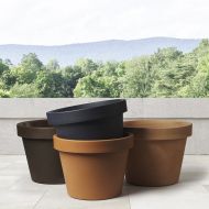 Ghiveci rotund mare seria LIRA, culoare teracotă, 48l.
