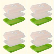 🌱 Microgreen germination tray set with mesh and lid, dimensions 24/32cm