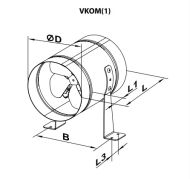 Ventilator axial VENTS VKOM 150
