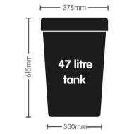 Rezervor Autopot 47 l., negru